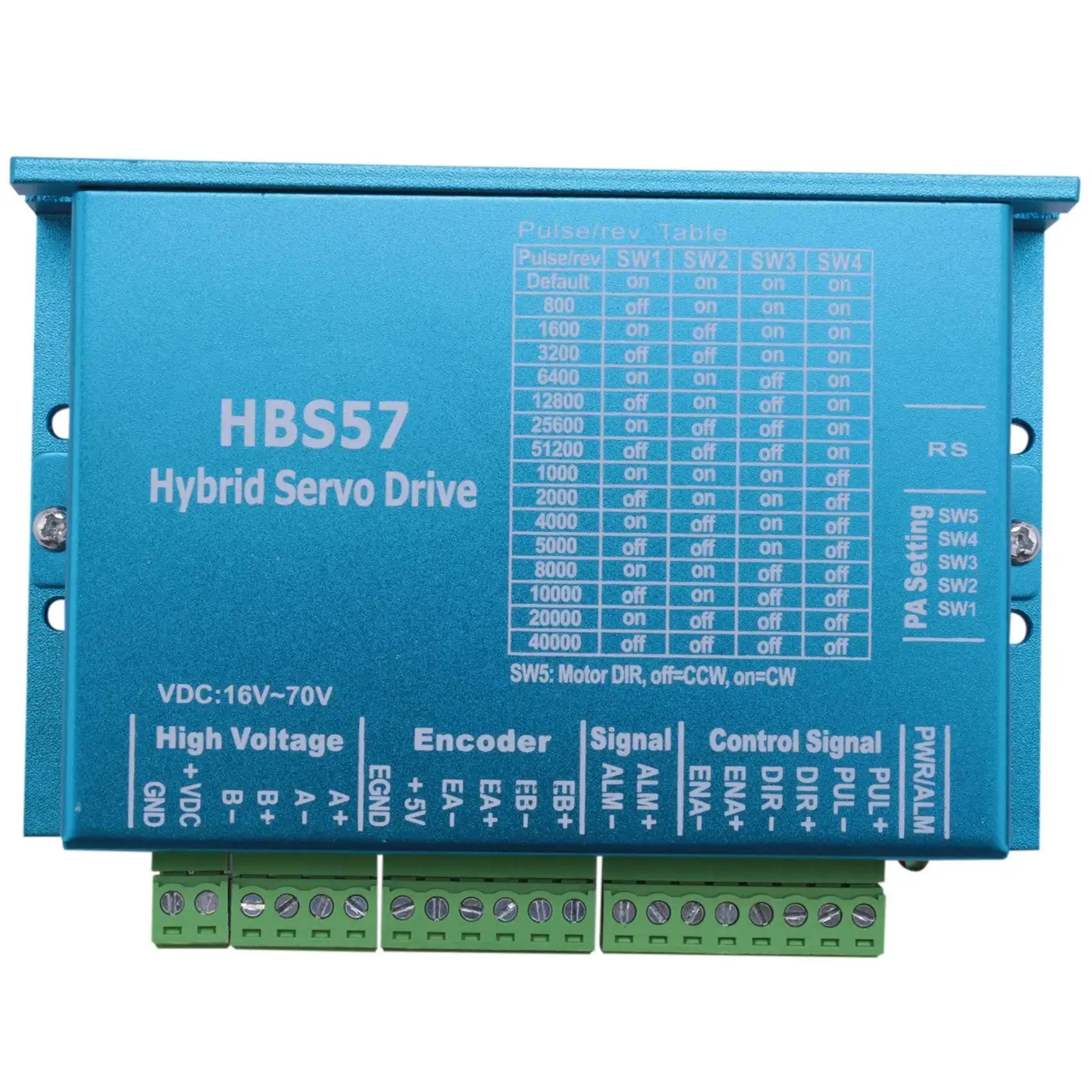 HBS57 폐쇄 루프 스텝 모터용 서보 모터 드라이버, 하이브리드 폐쇄 루프 2 상, 23 스텝퍼, 2.2Nm, 57HSE2.2N +