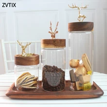 

Creative Transparent Glass Container Sealed Jar European Style Coffee Bean Storage Jar Home Decor Kitchen Candy Spices Jars Best
