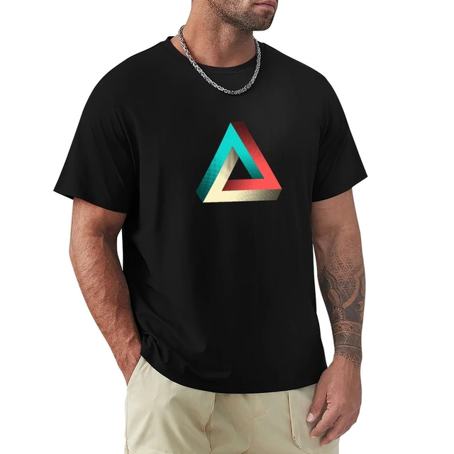 Impossible Penrose Triangle Illusion Design T-Shirt boys white t