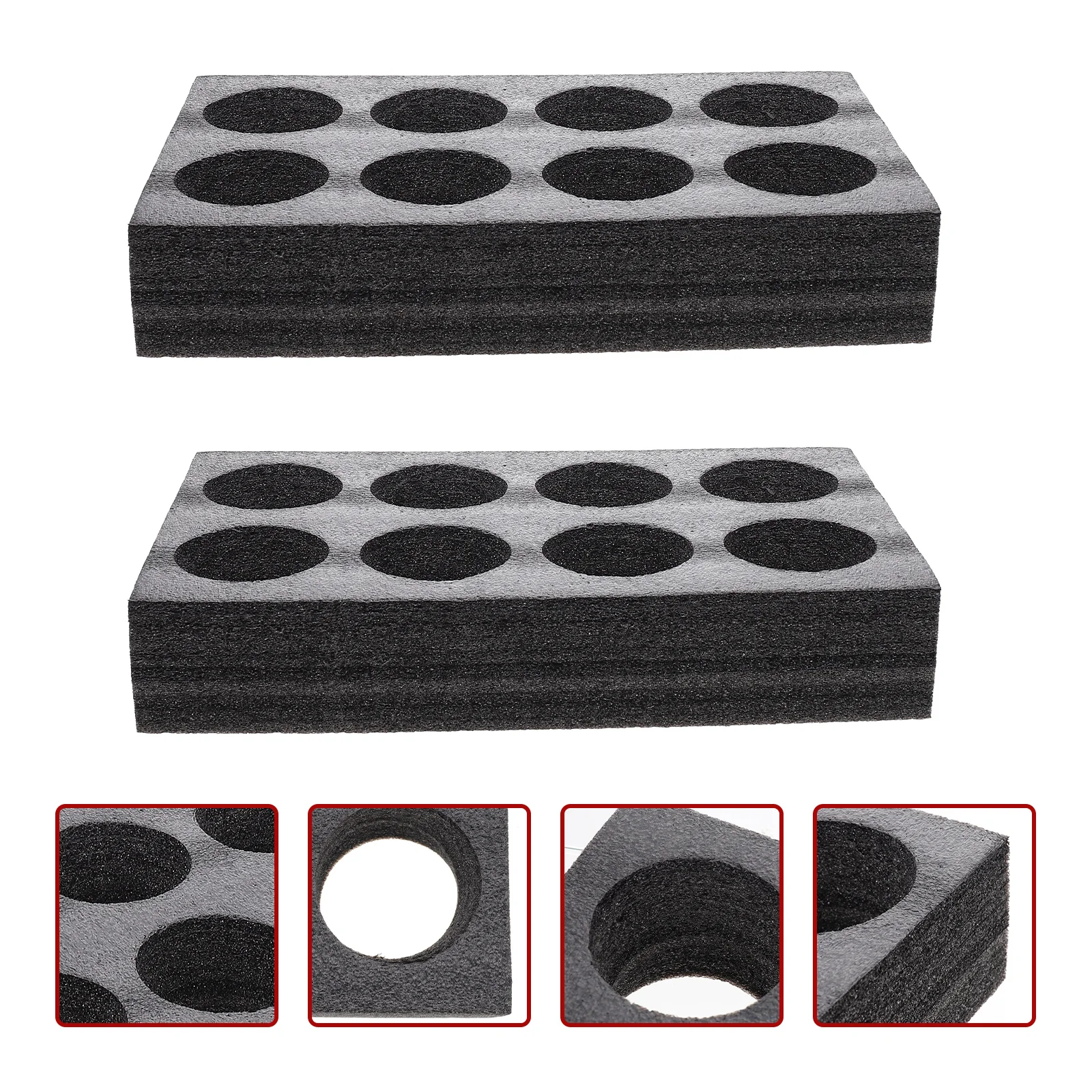 Cola Milk Tea Cup Saucer Foam Holder for Caravan Cupboard Multi-hole Outdoor Tray Takeout 8-Cup cup storage holder 2 Pcs