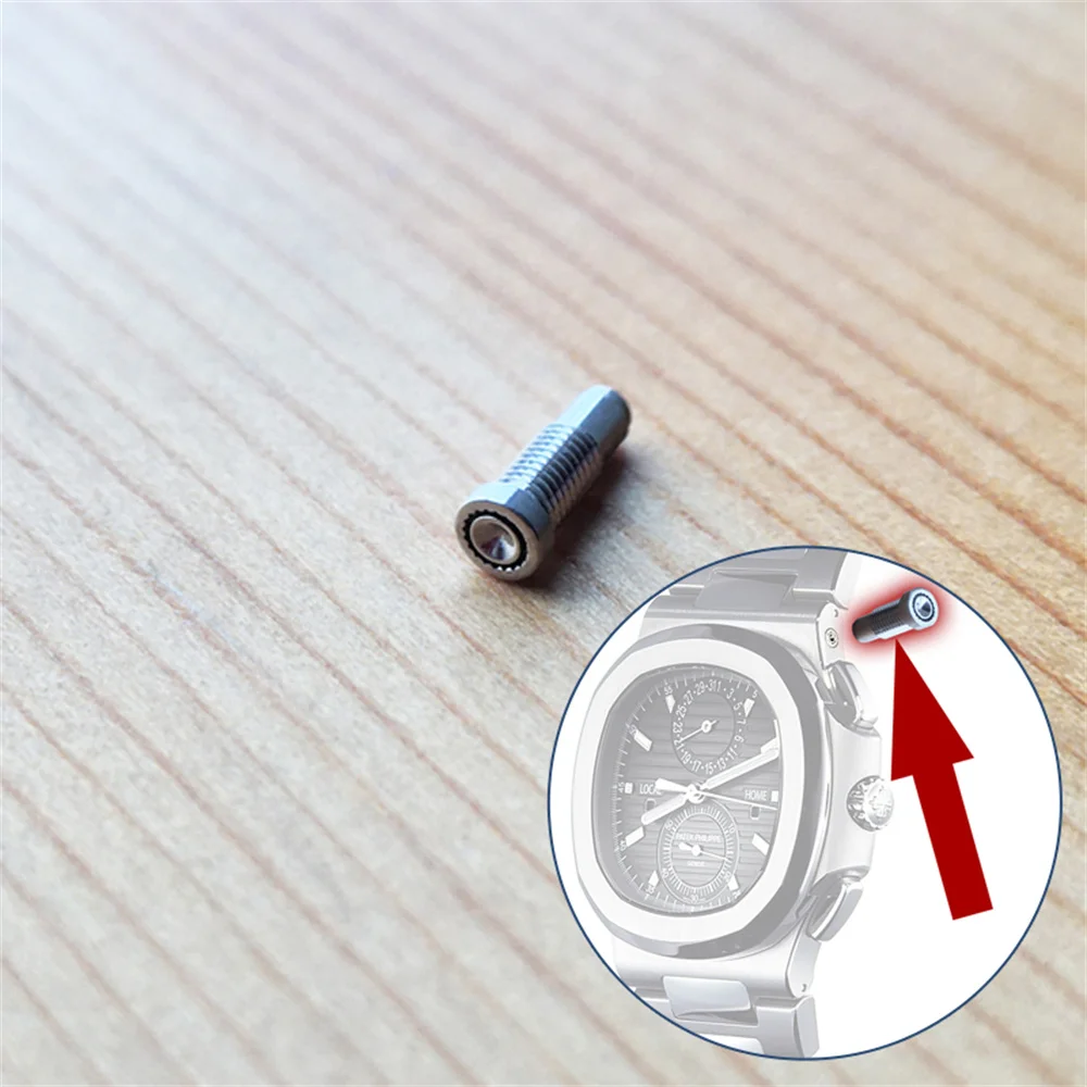 Pulsante Pusher Per Orologio Nascosto In Oro Platino 18 Carati Per Orologio Cronografo Nautilus Pp Patek Philip Travel Time 5990