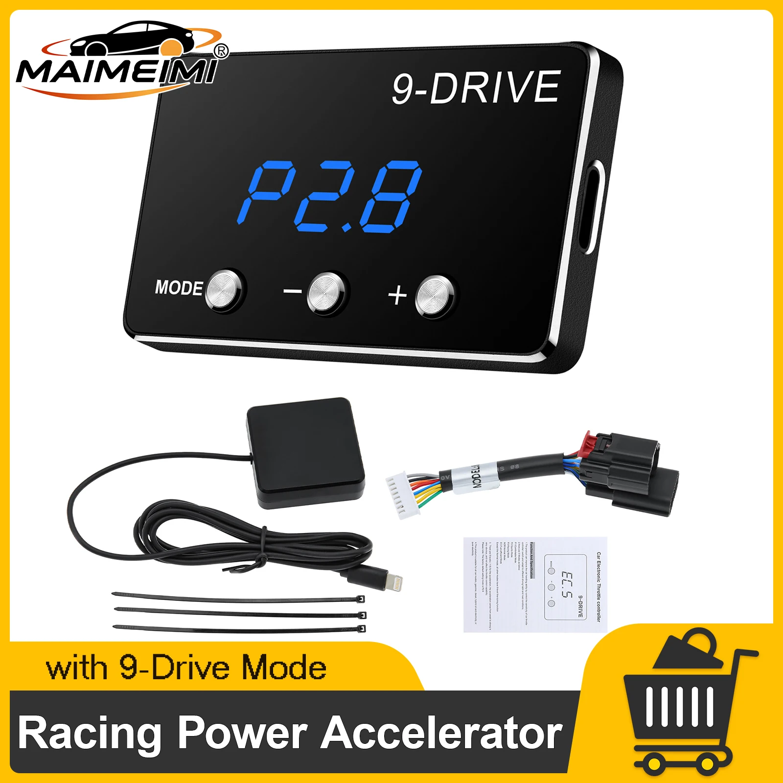 Controller di Risposta dell'Acceleratore per Auto, Plug & Play, Booster Digitale per Pedale, Potenziatore di Accelerazione con 9 Modalità di Guida