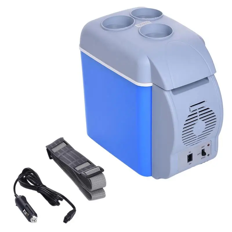 Mini Refrigerator Camping Refrigerator Car Warmer Cooler Cup 7.5L Car Refrigerator 2 In 1 Portable Warming And Cooling Small Freezer Fridge Cooler Warmer Container For Vehicle