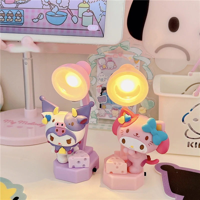 

Мультяшная маленькая Настольная мини-лампа Sanrio Kuromi Melody полачко Настольная лампа «сделай сам» декоративная настольная лампа для детей подарок на день рождения для девочек