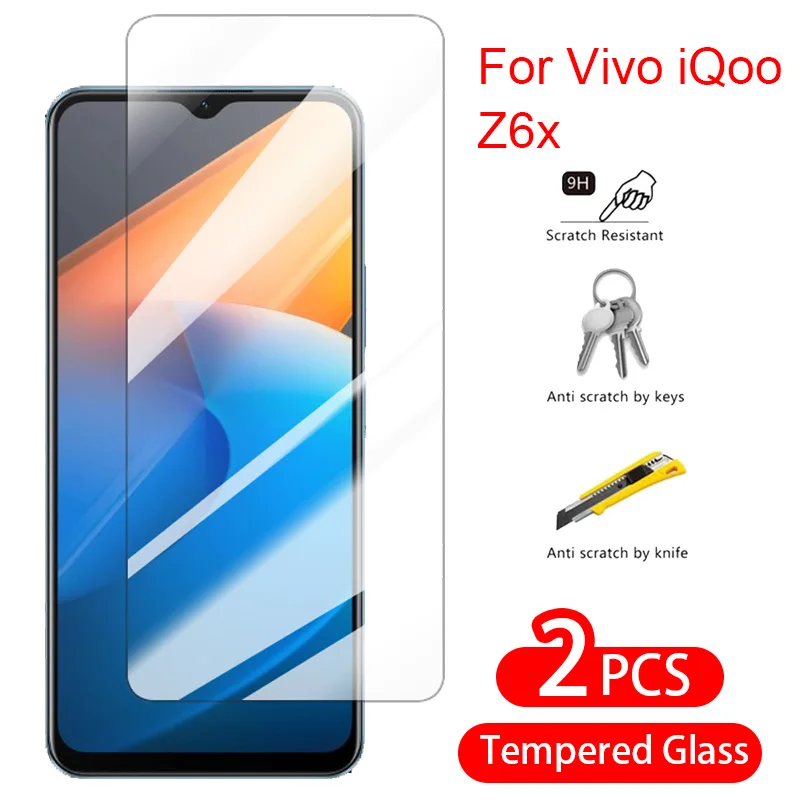 

For Vivo IQOO Z6x 5G Screen Protector Tempered Glass Clear HD Flim Full Cover Front Flim For Viva vavo viva IQoo Z6x IQ00 Z6x