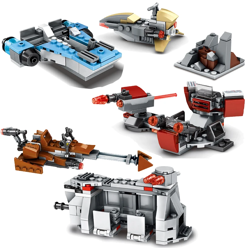 Hot Star Imperial Samurai Aircraft Wars Starfighter Figure Building Blocks Classic Movie Model Bricks Toys For Kids Gifts