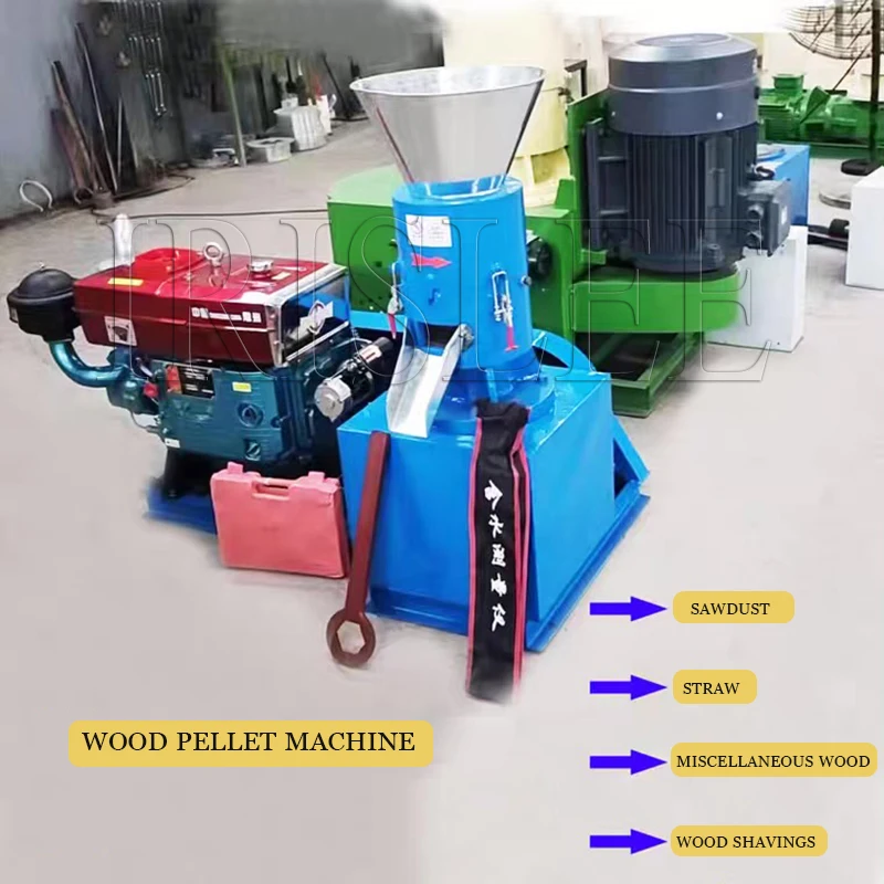 Factory Supply Diesel Wood Pelletizer Biomass Wood Pellet Making Machine  Fuel Pellets Maker For BBQ Stove