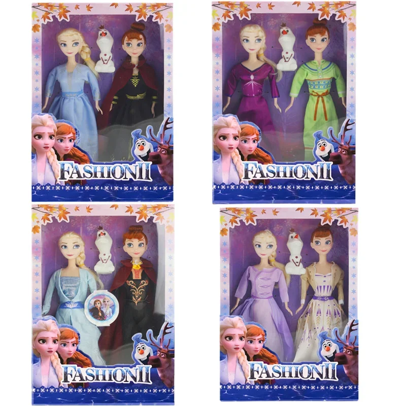 Disney Frozen 4Style Elsa Anna Princess Dolls Figurine Toy Anime Girl Olaf Play House Action Figure Regalo Di Natale Congiunto Mobile