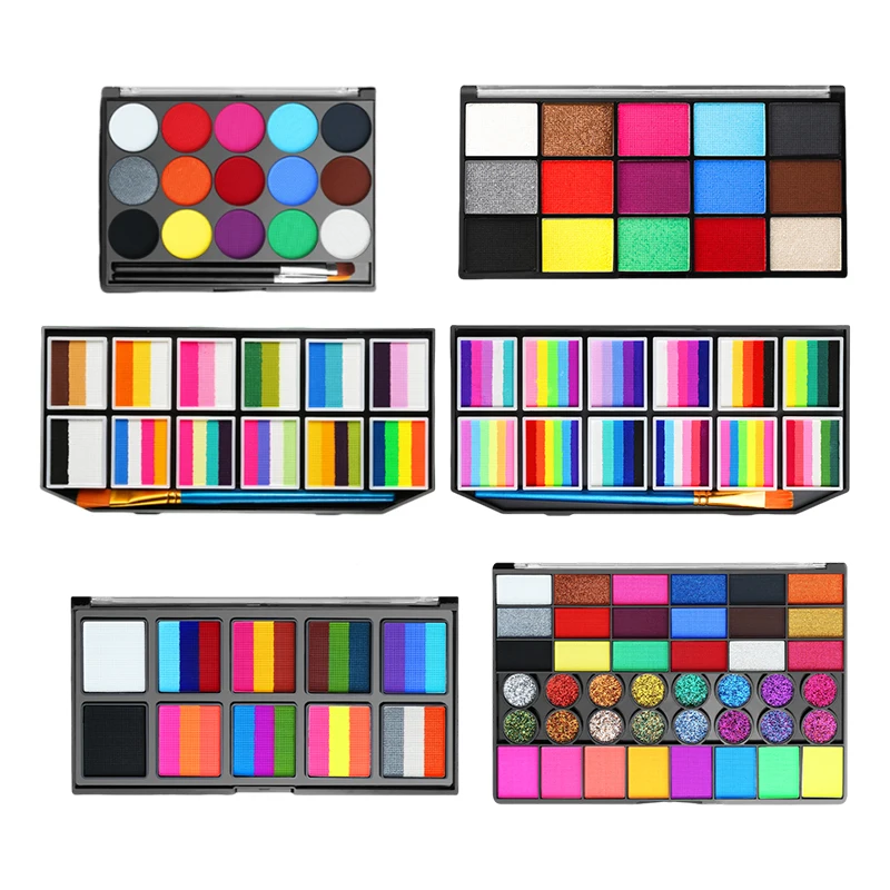 Skin Flash Painting Pigment Kit Makeup Non Toxic Water Paint Oil Christmas Halloween Carnival Party Kid & Adult