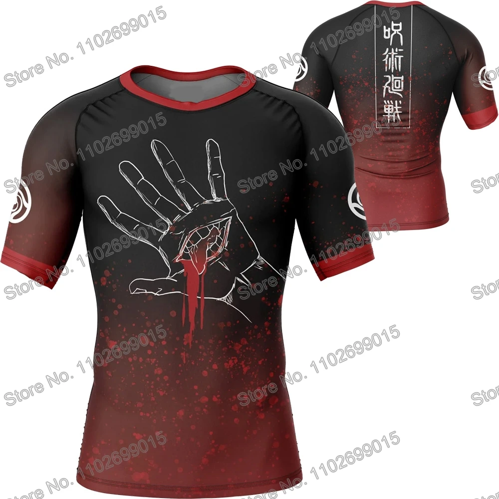 Jujutsu Kaisen Surfing Clothing Swimsuit Men Rash Guard Short Sleeve UV Protection Diving Summer UPF 50+ Beach Tights Women Surf