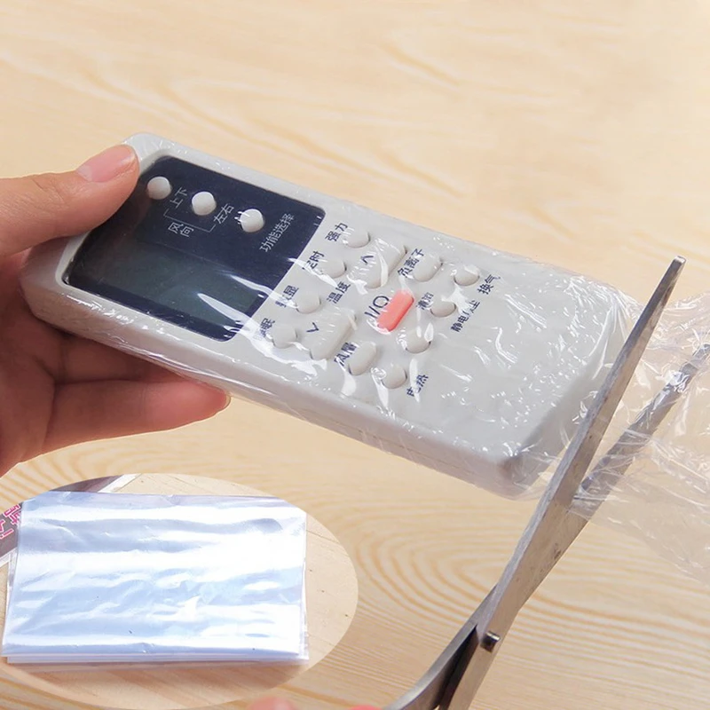 PVC Clear Heat Shrink Protective Film for Video TV Air Condition Remote Control Dustproof Cover Waterproof Protective Case 10pcs