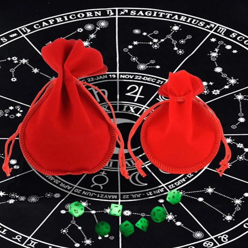 

10Pcs Drawstring Dices Astrolabes Divinations Bag Board Game Mini Velvets Jewelry Packaging Storage Gift Bag Drawstring Dice