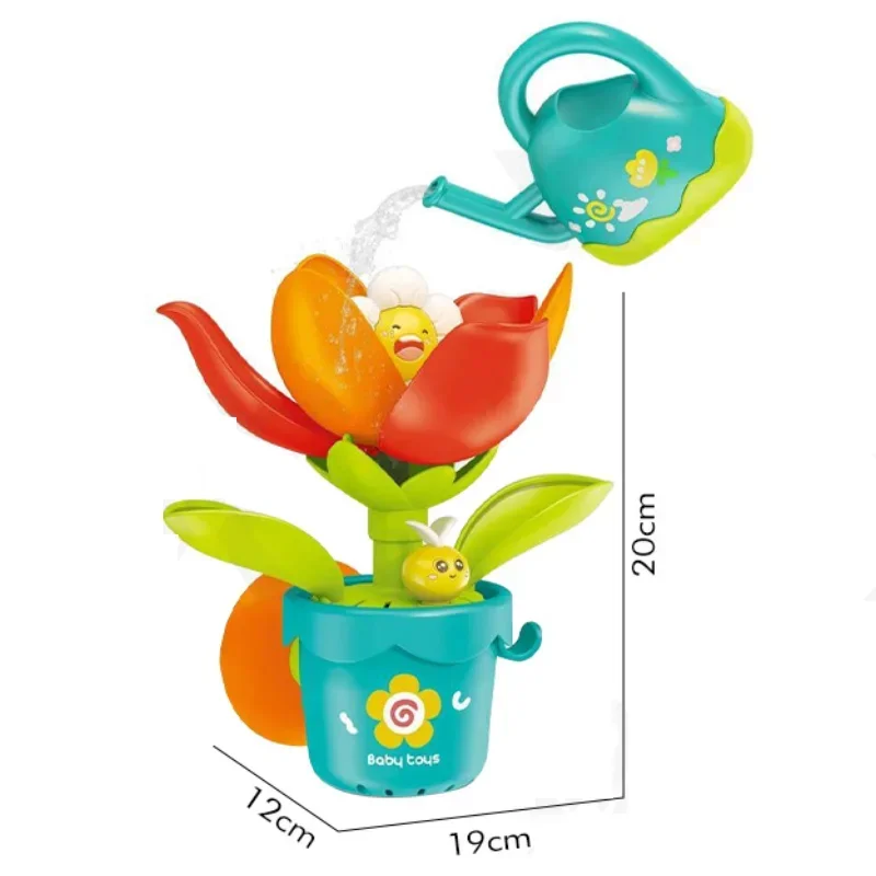Baby Funny Water Game Bath Toy Sunflower Bathroom Shower Spray Water Bathroom Bathtub Toy Fun Water Spray Sprinkler 6