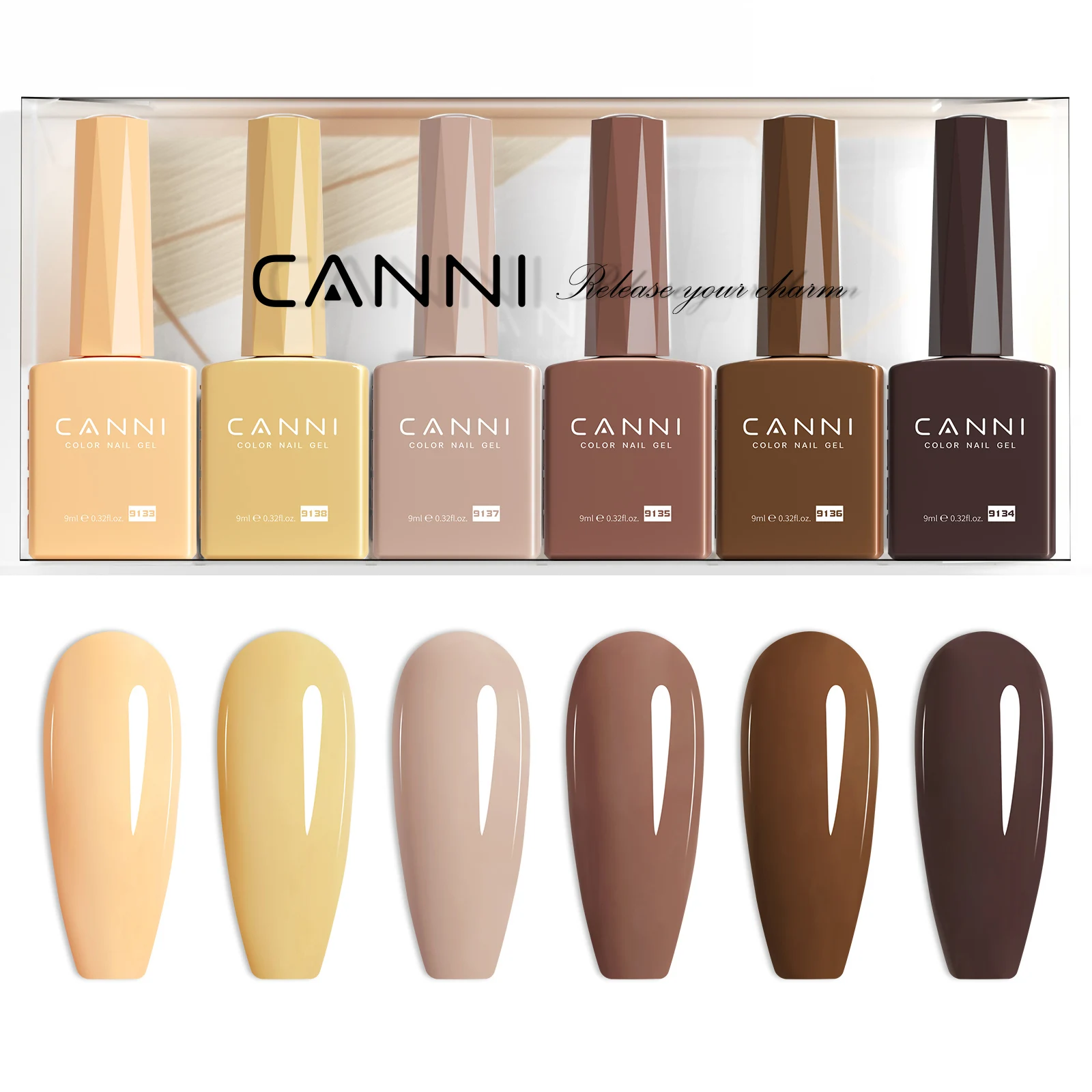 CANNI HEMA FREE 9ml Nail Gel Polish Kit Great Coverage Color