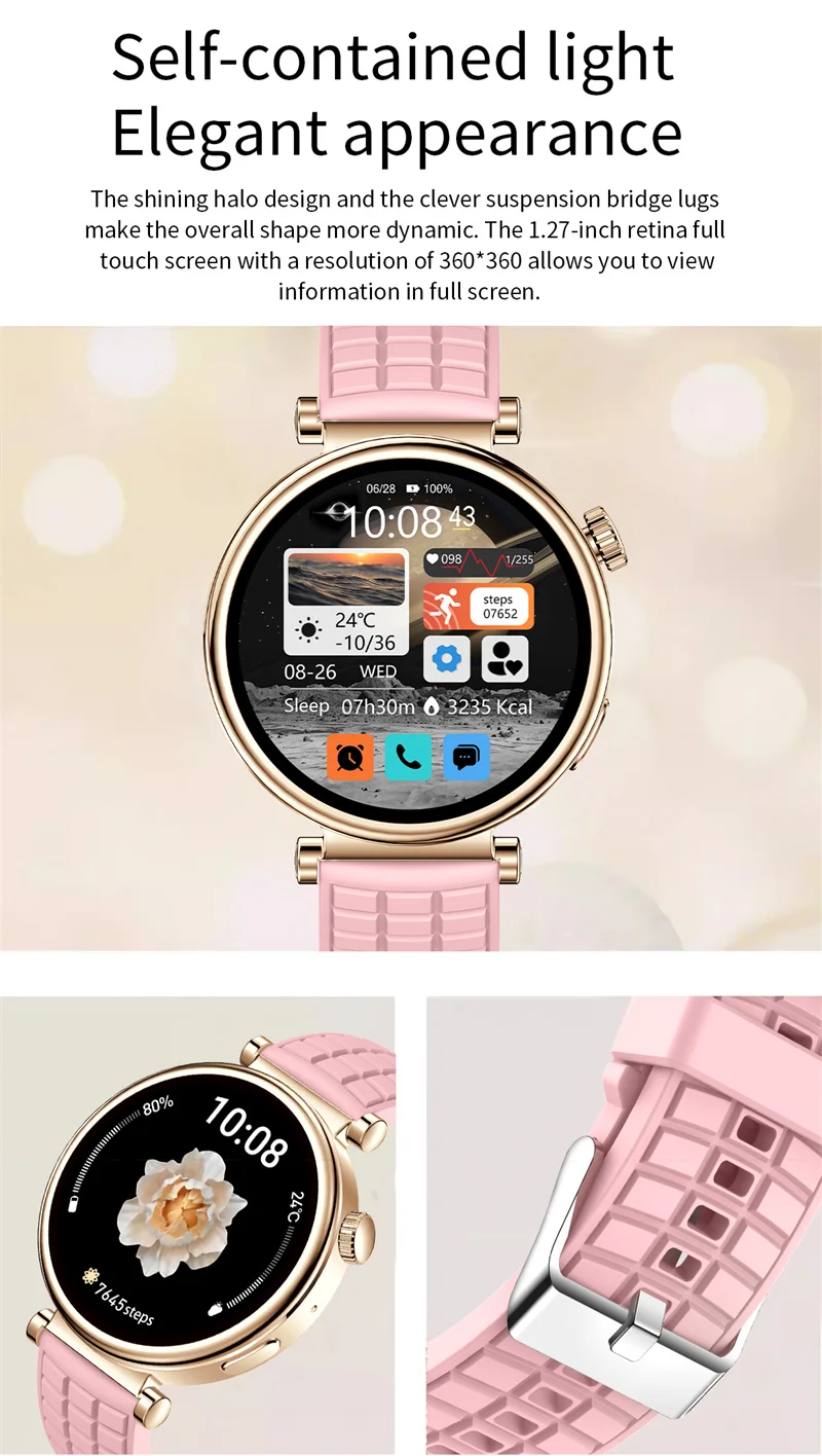 Z01 Mini Laydies Smart Watch 1.27inch Amoled Bluetooth Calling Sports Models Health Monitoring Fitness Tracker Women Smartwatch AliExpress