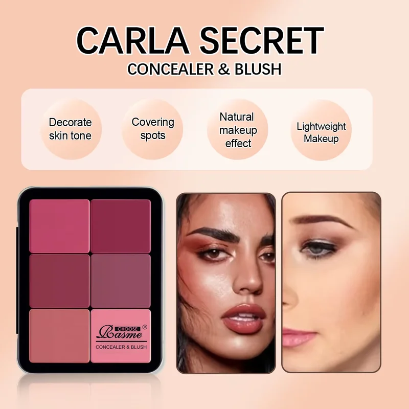 12-color concealer and blush palette Matte and highlight