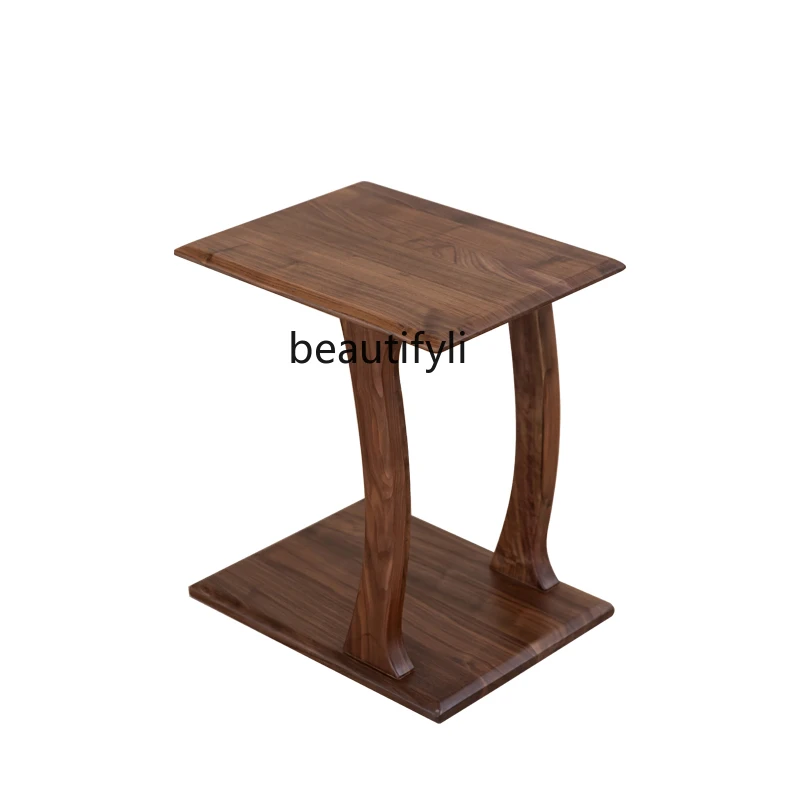 

North America Black Walnut Solid Wood Coffee Table Sofa Side Table Corner Table Living Room Simple Modern Nordic furniture