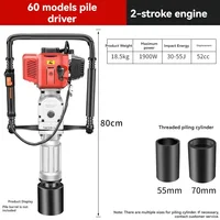 Pile Driver Gasoline-powered Small Railway Project Emergency Construction Orchard Wood Pile Triangle Steel Electric Impact 2