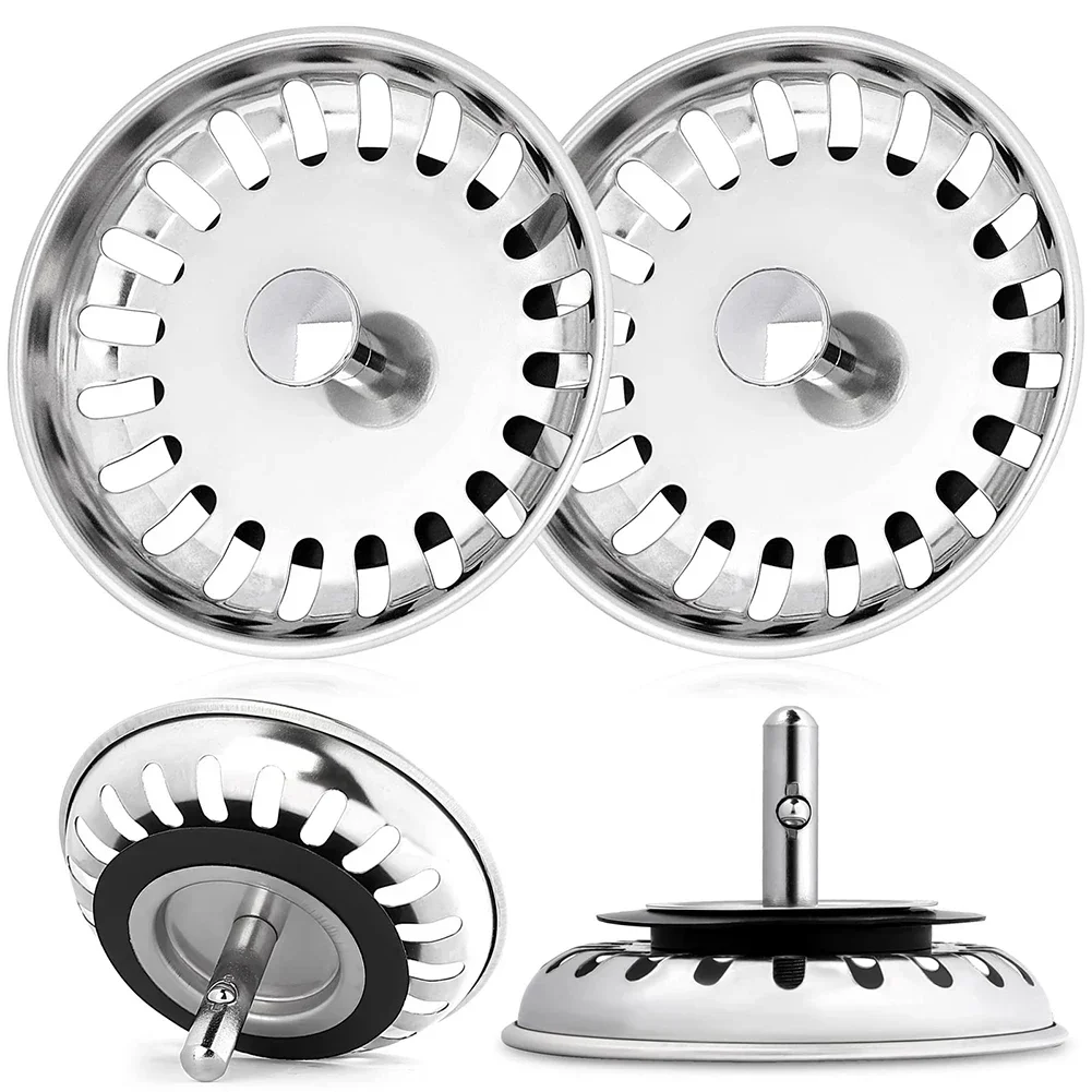 80mm/82mm/84mm Bathroom Sink Strainer Stainless Steel Water Stopper Sink Water Filter Plug Kitchen Accessories sink