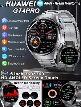 For HUAWEI GT4Pro GPS NFC Smart Watch Men 360*360 AMOLED Screen Heart rate HDBluetooth Call IP68 Waterproof Man Smart Watch New