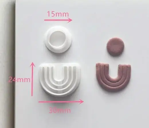 Hollow Embossed Flower Leaf Polymer Clay Mold - Geometric Shapes for DIY Earring Making and Handmade Crafts