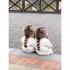 Faux Fur Raccoon Hat Earwarmer Cap Winter Outdoor Soft Plush Fabric Hats with Faux Fur Tail For Kids Adults Gift Fluffy Snow Hat