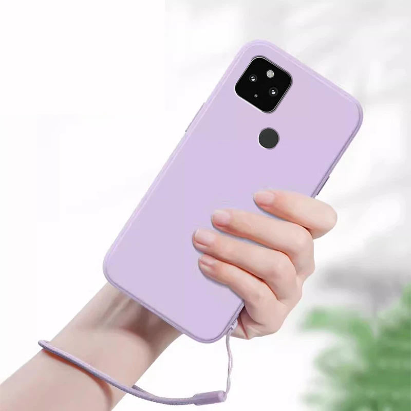 Ultra-Soft Liquid Silicone Protective Phone Case with Lanyard