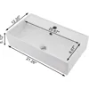 Wall Mounted Bathroom Sink with Towel Rack, 21" X 12" Modern Wall Mount Sink, Sinks for Small Bathrooms Wall Hung Sink 5