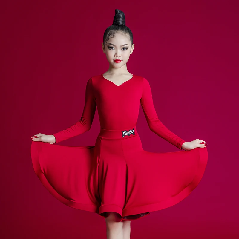 

Children's Latin Dance Costumes For Spring And Summer Girls' Professional Competition Regulations, Children's Training Uniforms,