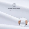 Men's Regular-fit Shirts Short Sleeve Stretch Easy Care Formal Business Blue Office Working Wear No Iron Solid Social Dress Tops 4