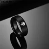 ICAM Stainless Steel Men Rings Skull Devil Punk Rock Hip Hop Jewelry Creativity Gift For Biker Male Boyfriend 5