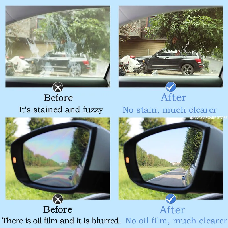 120ml Car Windshield Cleaner Auto Window Windscreen Cleaning Agent  Automobile Glass Oil Film Remover Brightener Tool Accessories - AliExpress