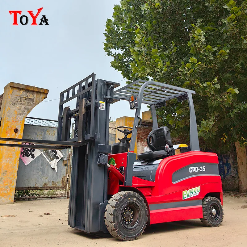 

New energy hydraulic lifting, unloading, handling, stacking, and stacking trucks - Four wheel small electric forklift.Customized