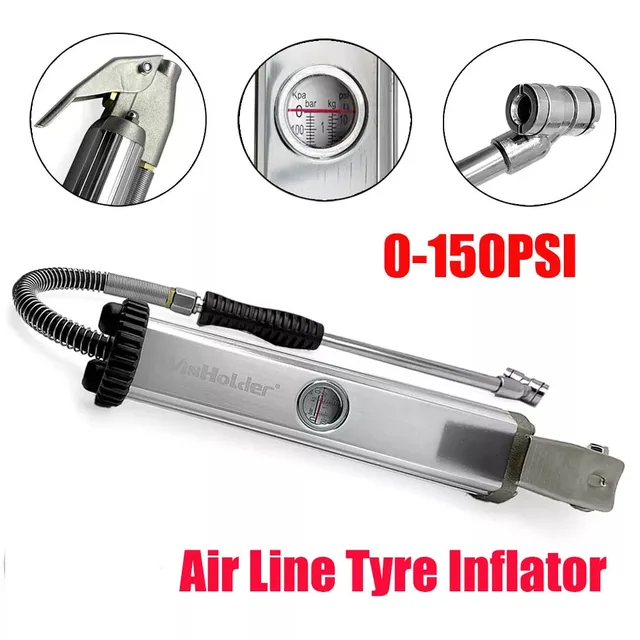 Air Line Tyre Inflator Heavy Duty Professional with Gauge 150 PSI Pump & Pressure for Gauge Workshop Service Station