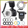 RF-550D 48 Macro LED Ring Flash Light With 8 Adapter Ring For Nikon Canon Pentax Olympus Panasonic DSLR Camera aro de luz Kits 1