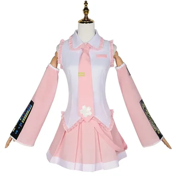 Costume Cosplay Rosa 2026 per Performance, Completo con Parrucca Hatsune Regular C, per Ragazze, Tema Primavera Sakura Ciliegio