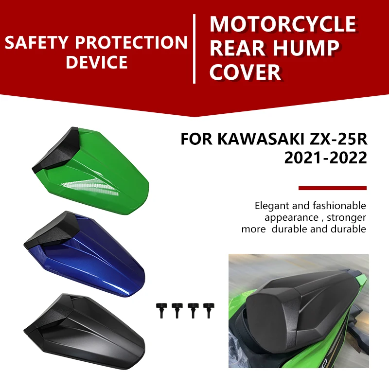 

New Rear Hump Cover for Kawasaki Ninja ZX-25R ZX25R 2021 2022 Motorcycle Accessories Blue Pillion Seat Cowl Tail Fairing 21 22