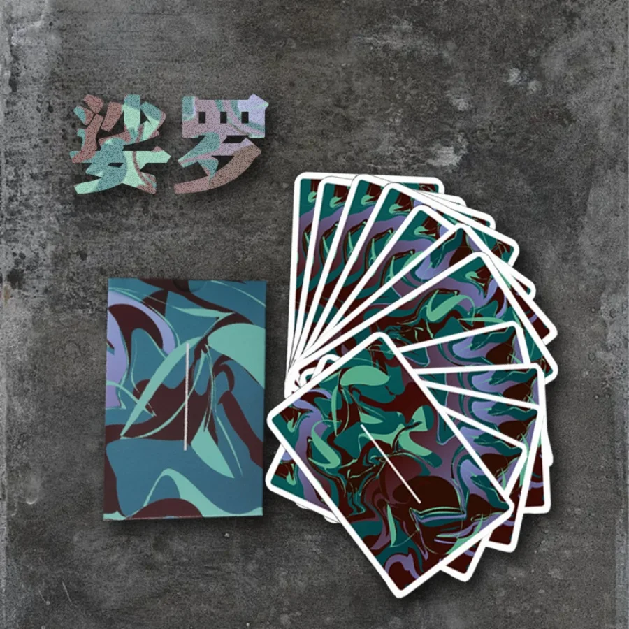 New 54 Pieces/set 57x87mm White Core Paper Poker Creative Gradient Deck Playing Cards Magic Tool Party Table Game