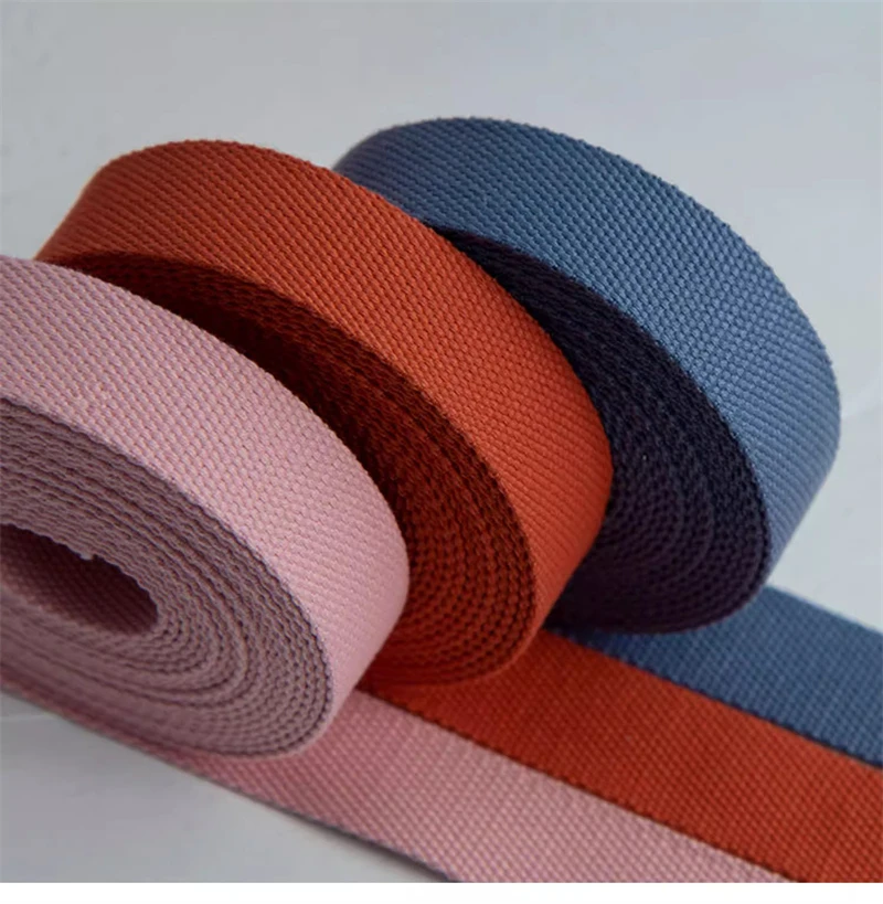 Webbing Craft Supplies 5 Yards 20/25/32/38/50mm Polyester Cotton Canvas Webbings for Backpack Strap Belt