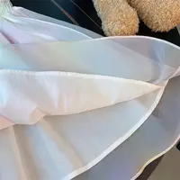 Robe papillon fantaisie couleur arc-en-ciel pour bébés filles, teinture par nouage, buste élastique, robe en maille, Robes mignonnes à bretelles décontractées pour tout-petits 6