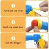 1Set Creative Interactive Launch Training Cat Toys Kitten Mini Pompoms Games Stretch Plush Ball Toy Cat Supplies Pet Accessories 2