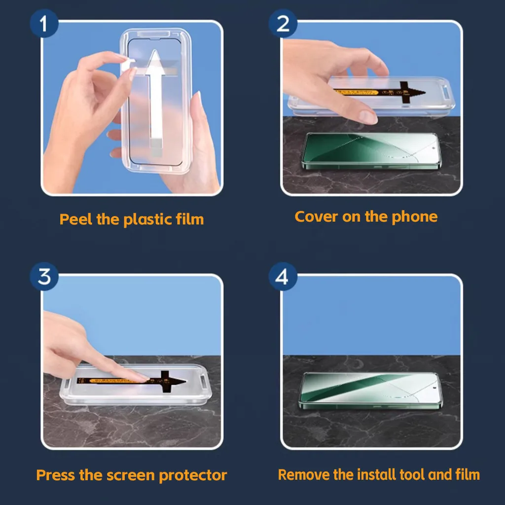 2-Pack Tempered Glass Screen Protector with Automatic Installation Tool
