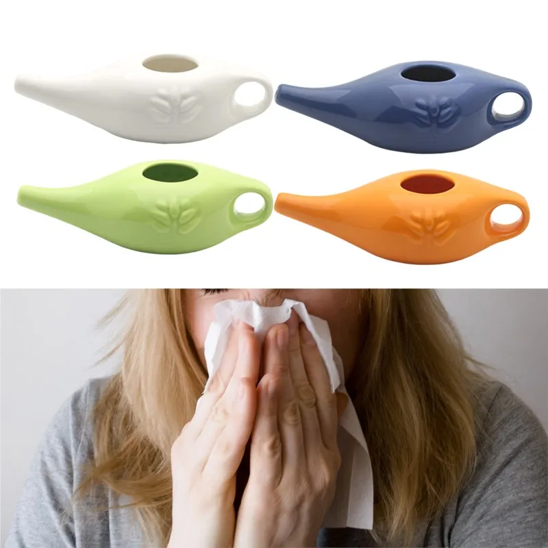 

Nose Cleaning Equipment Portable Pot Neti Nose Wash Ceramic Neti Pot Nose Washing Kit For Outdoor Hiking