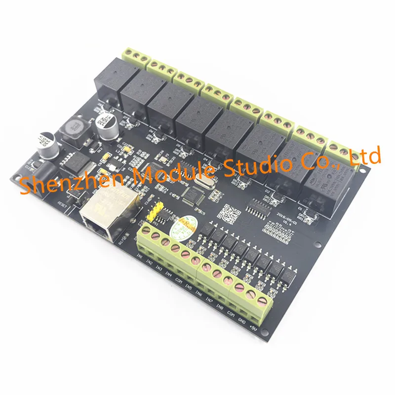 1PCS 8in 8 out Network Relay Module TCP IP/Ethernet Access Controller ...