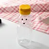 1/2/3PCS Portable Transparent Water Cup Cute Bear Plastic Water Bottle New Creative Students Children Honey Squeeze Bottle Cream 4