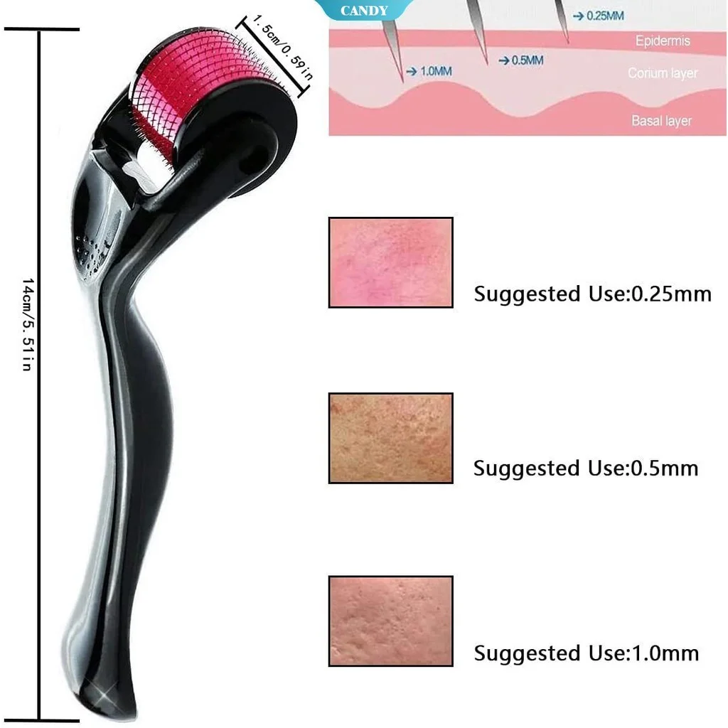 540 Facial Beauty Roller Needle 0.2mm 0.25mm 0.3mm for Hair Growth Beard Growth Anti Wrinkle Acne Titanium Needle Derma Roller 6