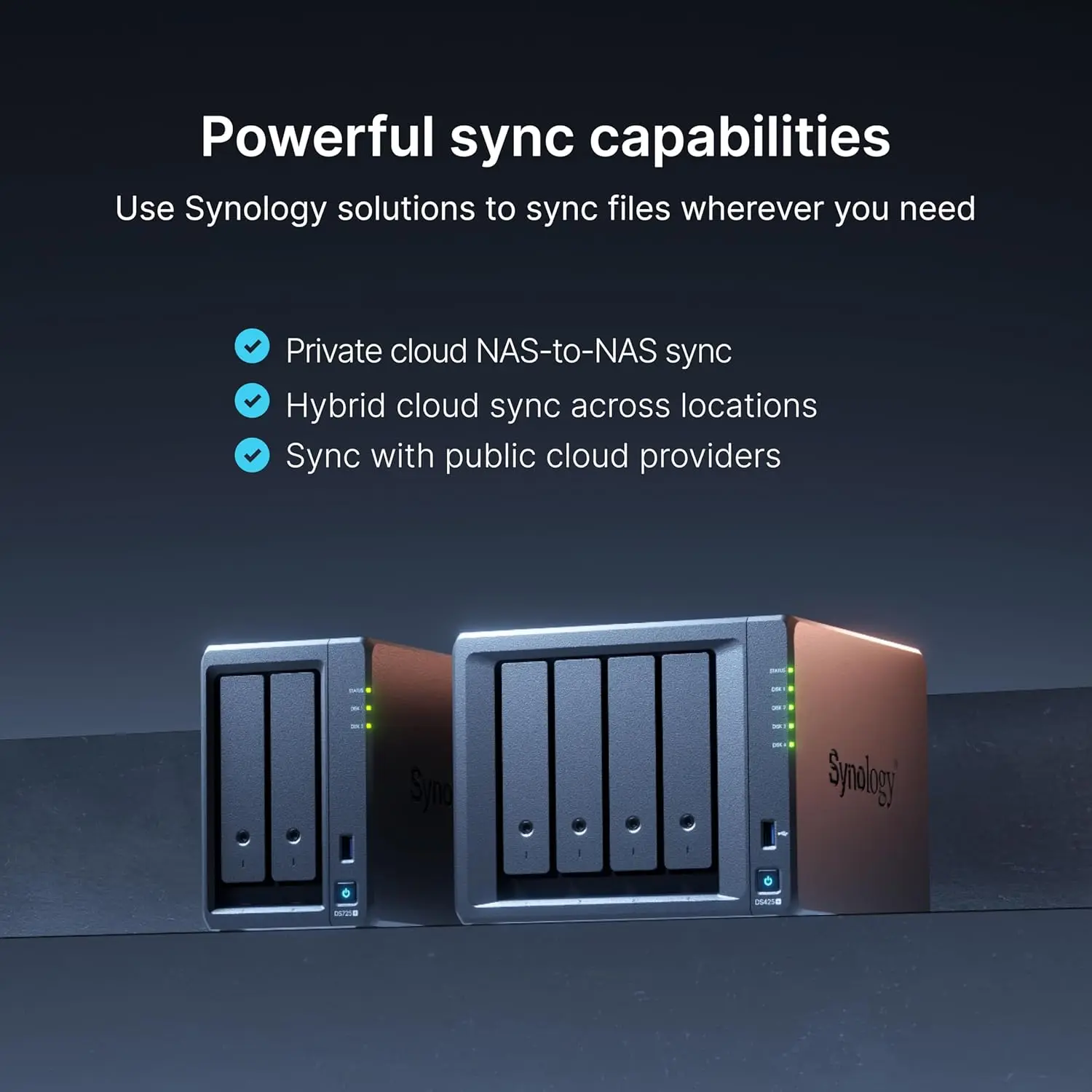 Synology DiskStation DS423+ 4베이 NAS 인클로저 2GB DDR4 네트워크 클라우드 스토리지 서버