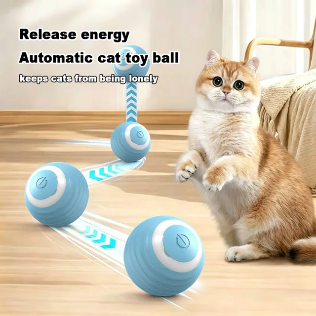 Cat Interactive Ball Electric Automatic Rolling Ball Smart Toys for Cats Smart Cat Toy Rotating Ball Cat Game Pets Accessories 1