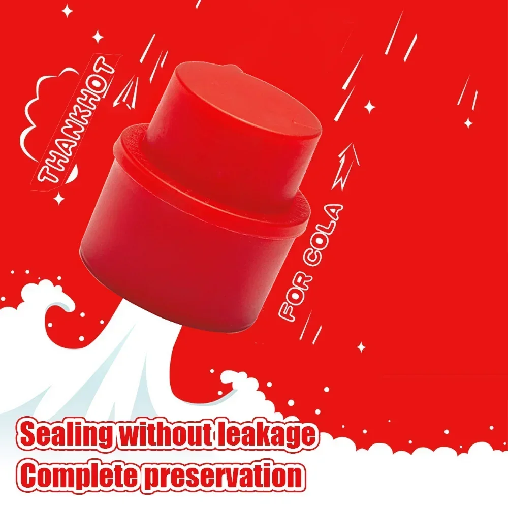 Bottle Stopper Inflatable Airtight Soda Cap Reusable Frizzy Drink Sealer Carbonated Beverage Cover