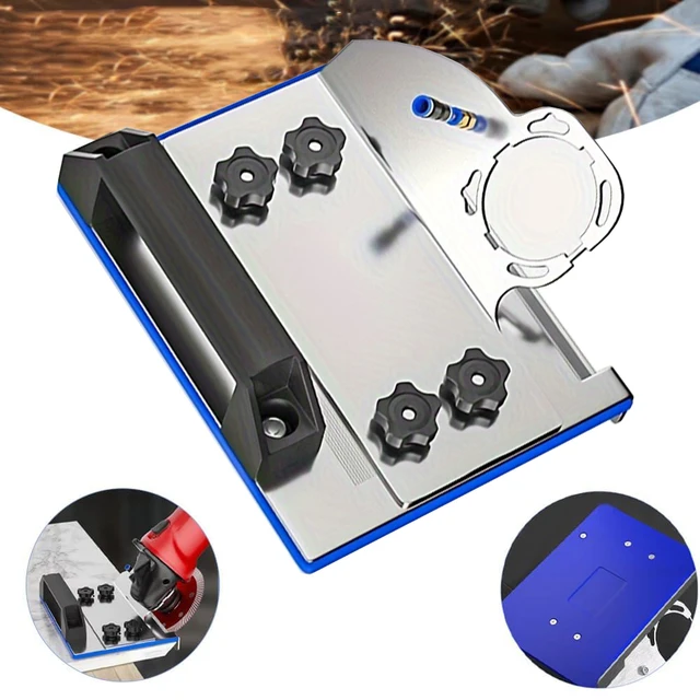 Support de meuleuse d'angle pour carrelage 45 ° Meuleuse d'angle de coupe à chanfrein, fixation en acier inoxydable, support chanfreiné Portable, dépoussiérage 1